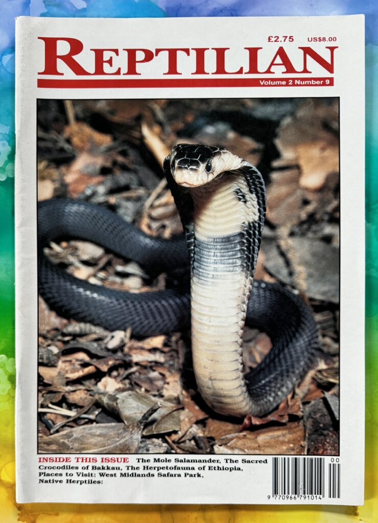 The Reptilian Magazine Mantella Publishing 22 Firs Close, Hazlemere, High Wycombe, Bucks HP15 7TF Printed by: The Magazine Pinting [Printing] Company Limited Distributor: Serpent's Tale, Natural History Books & Supplies, 464 Second Street, Excelsior, Mn 55331 Editor: Tom Burgess Asst. Editor: Jan Burgess