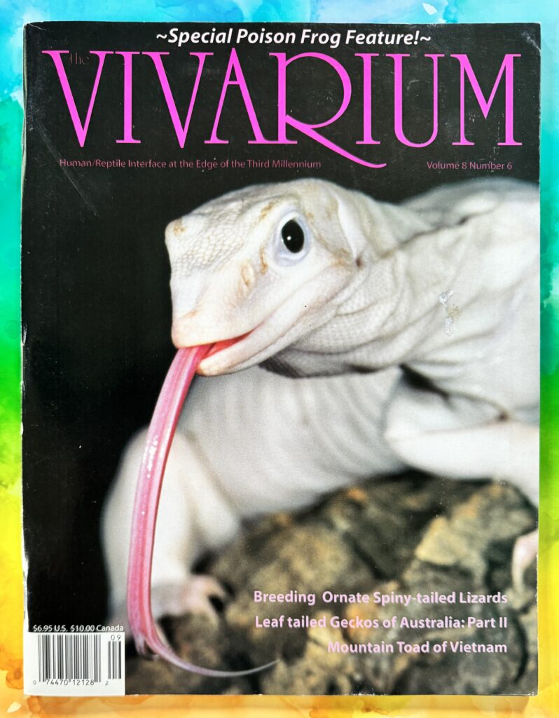 Vivarium Publishing Group, Inc. Published by: American Federation of Herpetoculturists, 120 W. Grand, Ste 106, Escondido, CA 92025 Editor: Susan Donoghue, VMD, MS, DACVN Asst. Editor: Sean McKeown, MA