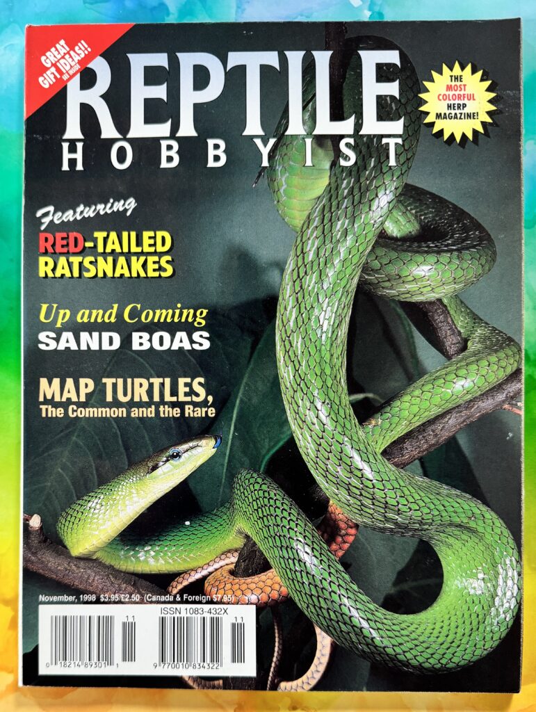 Reptile Hobbyist Distributor: T.F.H. Publications Ltd. PO Box 15, Waterlooville PO7 6BQ Reptile Hobbyist One TFH Plaza, Neptune City, New Jersey 07753 Founder: Dr. Herbert R. Axelrod, Senior Editor: Jerry G. Walls Managing Editor: Neal Pronek, Editor: Tom Mazorlig