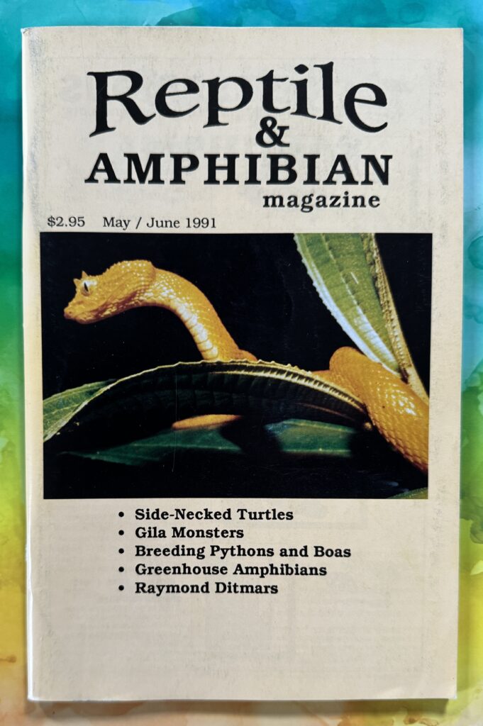 Reptile & Amphibian Magazine RD3, Box 3709, Pottsville, PA 17901 Editor: Norman Frank, DVM Asst. Editor: Erica Hess