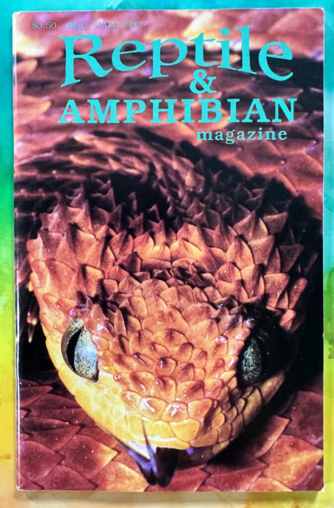 Reptile & Amphibian Magazine RD3, Box 3709, Pottsville, PA 17901 Editor: Norman Frank, DVM Asst. Editor: Erica Hess