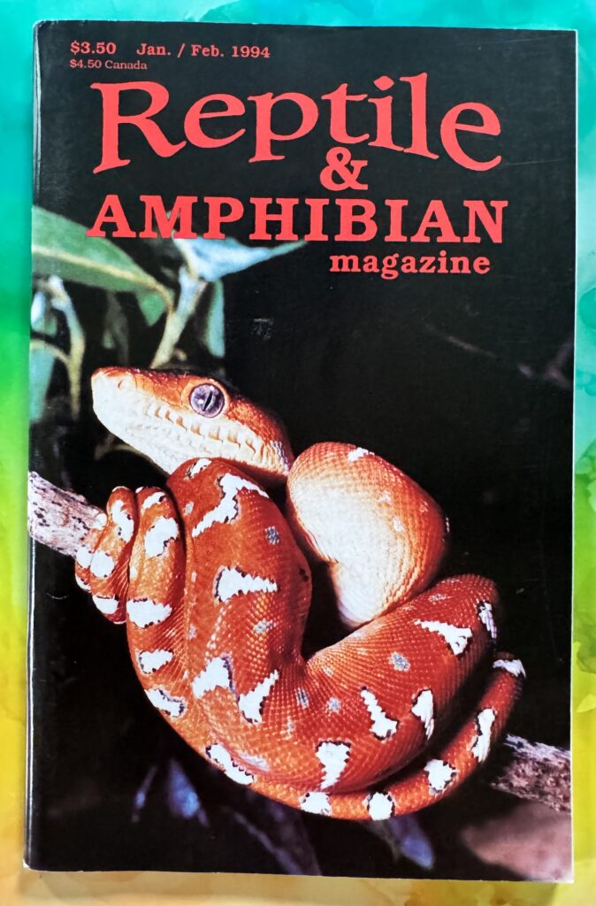 Reptile & Amphibian Magazine RD3, Box 3709, Pottsville, PA 17901 Editor: Norman Frank, DVM Asst. Editor: Erica Hess