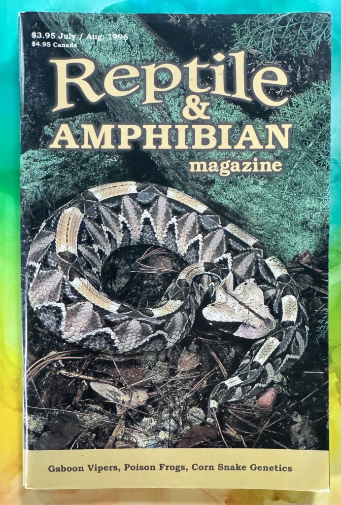Reptile & Amphibian Magazine RD3, Box 3709, Pottsville, PA 17901 Editor: Norman Frank, DVM Asst. Editor: Erica Hess