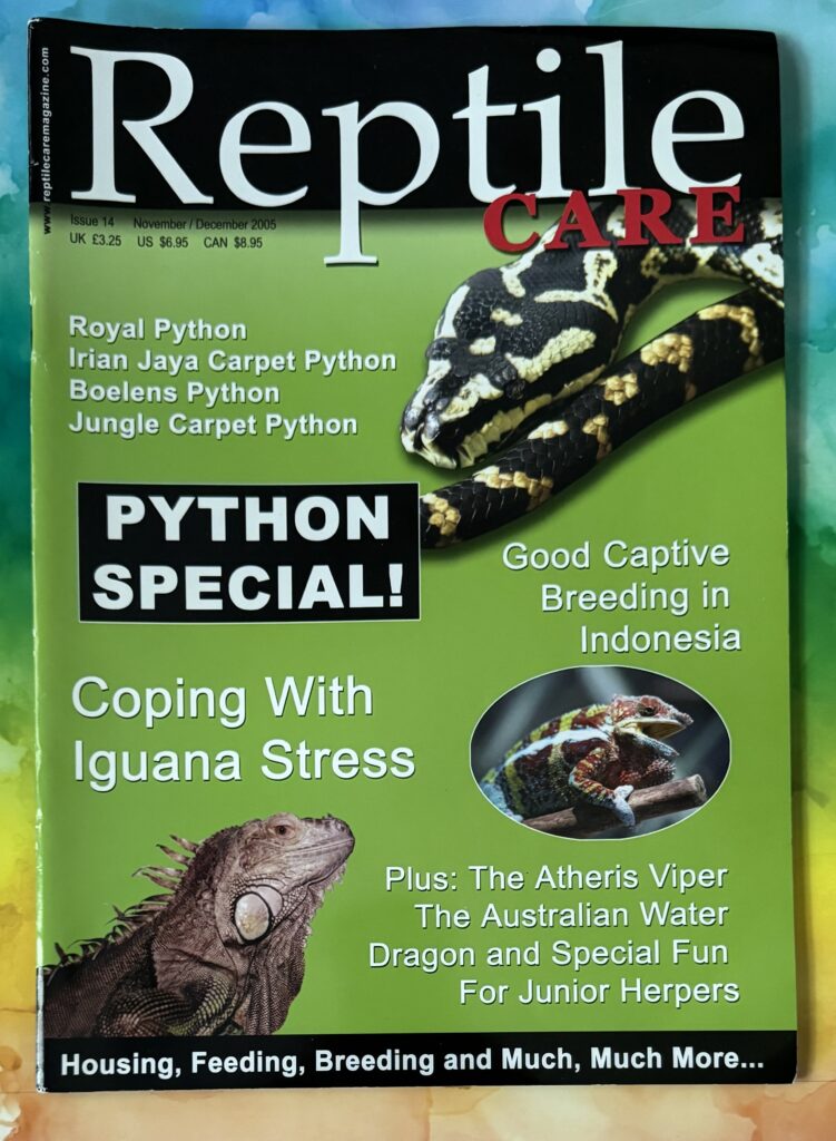 Reptile Care Mulberry Publications Ltd, Suite 209, 2nd Floor, Wellington House, Butt Road, Colchester, Essex CO3 3DA Publisher: Phillip Northcott Editor: Chris Brock